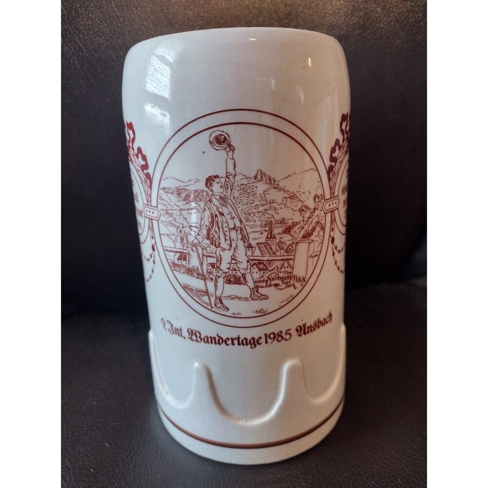 Vintage 1985 Made In Germany Beer Stein 7" Tall